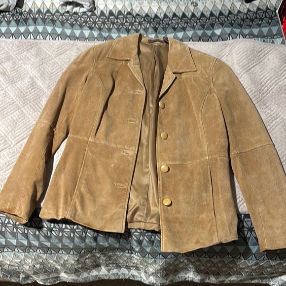 Women's Tan Suede Jacket - Picture 1 of 2